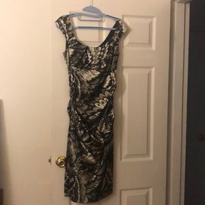 Black / Grey midi dress